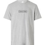 T-shirt pigiama scontate grigie M in poliestere Bio mezza manica per Uomo Calvin Klein Underwear 