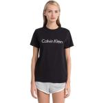T-shirt pigiama nere L di cotone a girocollo lavabili in lavatrice mezza manica per Donna Calvin Klein Underwear 