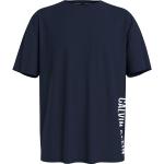 T-shirt pigiama scontate blu M di cotone Bio sostenibili mezza manica per Uomo Calvin Klein Underwear 