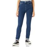 Jeans vita 27 blu di cotone a vita alta per Donna Calvin Klein Jeans 