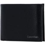 Portamonete scontati neri di pelle con protezione da RFID per Uomo Calvin Klein CK 