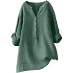Vestiti verdi XL taglie comode di cotone a quadri con paillettes mezza manica da tennis per Donna Generic 