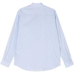 Camicie ricamate blu in misto cotone a righe manica lunga Emporio Armani 