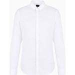 Camicie stretch bianche S di cotone manica lunga per Uomo Giorgio Armani Exchange 