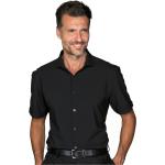 Camicie stretch classiche nere S traspiranti mezza manica per Uomo Isacco 