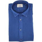 Camicie stampate blu navy tinta unita per l'estate per Uomo 