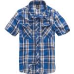 Camicie blu 5 XL taglie comode di cotone traspiranti mezza manica con manica corta per Uomo Brandit 