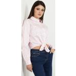 Camicie stretch classiche rosa S di cotone manica lunga per Donna Guess 