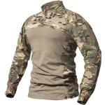 Camicie stretch militari kaki 3 XL taglie comode di cotone mimetiche traspiranti lavabili in lavatrice per la primavera manica lunga per Uomo 