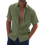 Magliette & T-shirt business verde militare XXL taglie comode di cotone oeko-tex Bio sostenibili traspiranti con scollo tondo mezza manica con scollo rotondo per Uomo Generic 