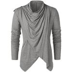 Magliette & T-shirt steampunk grigio scuro S taglie comode di pile traspiranti a girocollo mezza manica con scollo rotondo per Uomo 