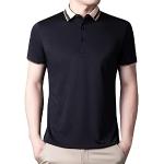 Magliette & T-shirt casual nere XL taglie comode di seta tinta unita traspiranti mezza manica con scollo rotondo per Donna Generic 