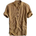 Magliette & T-shirt militari kaki XXL taglie comode di cotone traspiranti con scollo tondo mezza manica con scollo rotondo per Donna Generic 