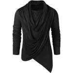 Camicie slim casual nere XL taglie comode di cotone tinta unita con paillettes traspiranti mezza manica 4 pezzi per Uomo 