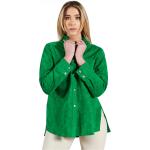 Camicie scontate verdi S di pelle manica lunga con manica lunga per Donna D'arienzo 