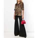 Camicie classiche marroni leopardate mezza manica con taschino Dolce&Gabbana Dolce 