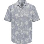 Camicie hawaiane blu XXL mezza manica per Uomo Only & sons 