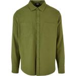 Camicie urban verde oliva 3 XL taglie comode di cotone manica lunga con manica lunga per Uomo Urban Classics 
