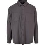 Camicie urban grigio scuro 3 XL taglie comode di cotone manica lunga con manica lunga per Uomo Urban Classics 