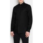Camicie stretch nere S di cotone manica lunga per Uomo Giorgio Armani Exchange 