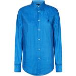 Camicie ricamate blu S di lino manica lunga Ralph Lauren Polo Ralph Lauren 