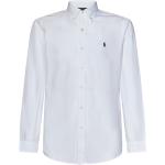 Camicie ricamate bianche L di cotone a righe manica lunga per Uomo Ralph Lauren Polo Ralph Lauren 