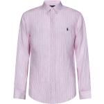 Camicie ricamate rosa XL di lino a righe manica lunga per Uomo Ralph Lauren Polo Ralph Lauren 