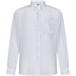 Camicie bianche S di lino manica lunga con taschino per Uomo Ralph Lauren Polo Ralph Lauren 