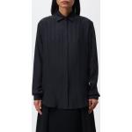 Camicie casual nere di seta Bio manica lunga con manica lunga Saint Laurent Paris 