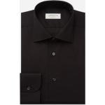 Camicie nere 3 XL taglie comode in popeline manica lunga su misura per Uomo 