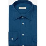 Camicie blu 3 XL taglie comode di cotone manica lunga su misura per Uomo Neronote 