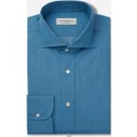 Camicie azzurre 3 XL taglie comode di cotone manica lunga su misura per Uomo Neronote 