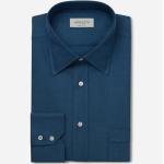 Camicie blu 3 XL taglie comode di cotone manica lunga su misura per Uomo Neronote 