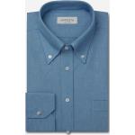 Camicie azzurre 3 XL taglie comode di cotone manica lunga su misura per Uomo Neronote 