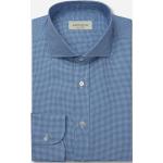 Camicie Oxford azzurre 3 XL taglie comode di cotone manica lunga per Uomo 