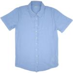 Camicie stampate blu chiaro di cotone tinta unita per l'estate per Donna 