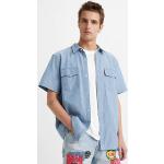 Camicie blu XL mezza manica con taschino per Uomo Levi's 