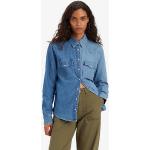 Camicie classiche blu S di jeans per Donna Levi's 