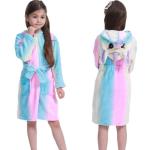Camicie da notte per bambini Accappatoi con cappuccio Kigurumi Accappatoio per animali per bambini Indumenti da notte con unicorno arcobaleno per ragazze