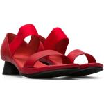Sandali estivi larghezza E scontati rossi numero 36 di nylon sostenibili con tacco da 3 cm a 5 cm traspiranti per Donna Camper 