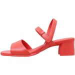 Sandali larghezza E scontati rossi numero 37 di pelle con tacco da 5 cm a 7 cm con tacco per Donna Camper 