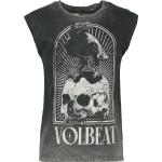 Magliette & T-shirt grigie XXL di cotone con scollo tondo senza manica con scollo rotondo per Uomo Volbeat 