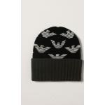 Cappello a berretto Maglia di lana vergine Logo all over Design casualsportivo Risvolto a coste