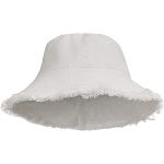 Cappelli 56 bianchi XXL di cotone con frange traspiranti a pescatore per Donna 