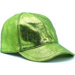 Cappello baseball in pelle laminata verde unisex strappo regolabile