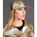 Cappelli sportivi 55 casual dorati di pelle per Donna D'arienzo 