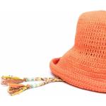 Cappelli arancioni con nappine a falda larga Alanui 