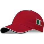 Cappello Cappellino con bandiera Italia ricamata con regolazione posteriore con velcro