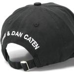 Cappelli sportivi neri di cotone Dsquared2 