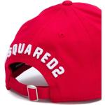 Cappelli sportivi rossi di cotone Dsquared2 